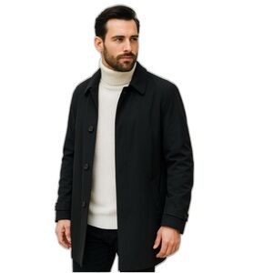 Joseph Abboud Men’s ClimaAdapt Trench Overcoat Zip Removable Warm Lining, XXL